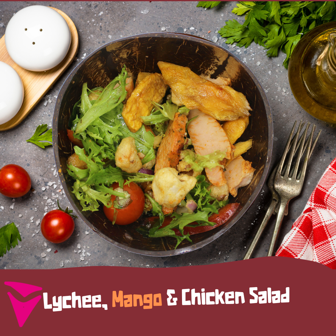 Lychee, Mango & Chicken Salad