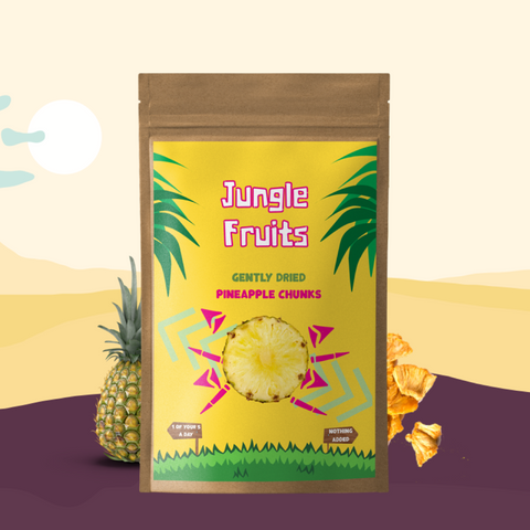 Gently Dried Pineapple Chunks - Jungle Fruits